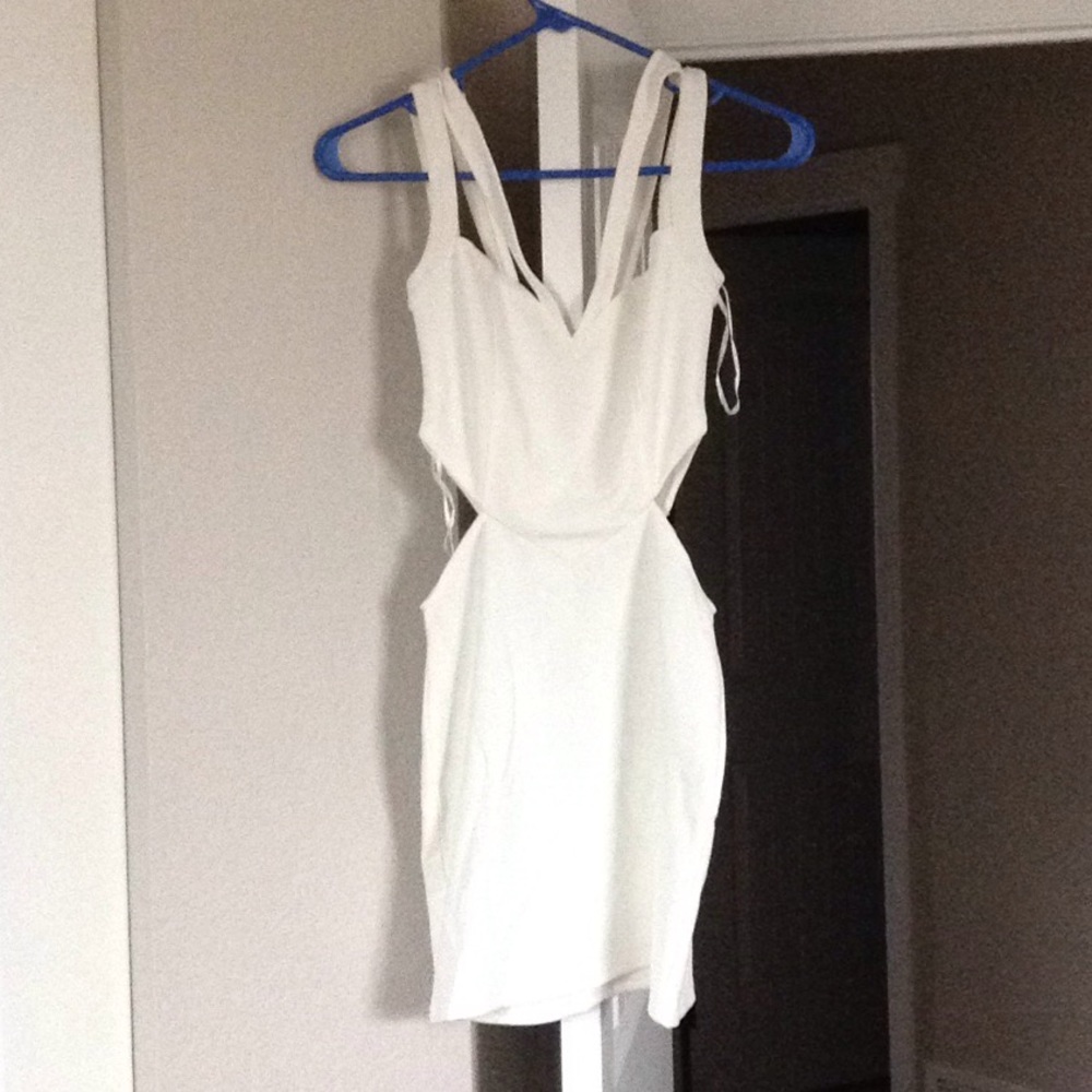 TOBI White Mini Cutout Dress - Size S
